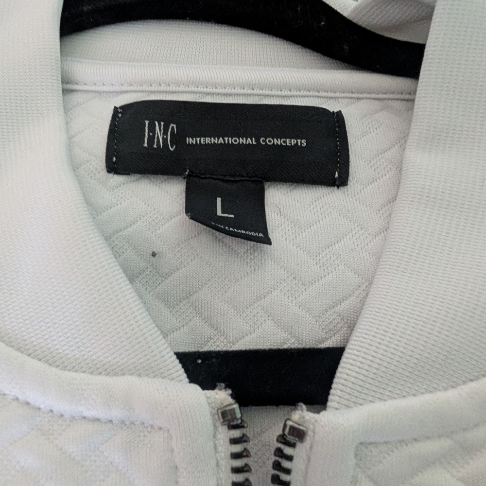 White Textured Men's Jacket - Picture 2 of 3